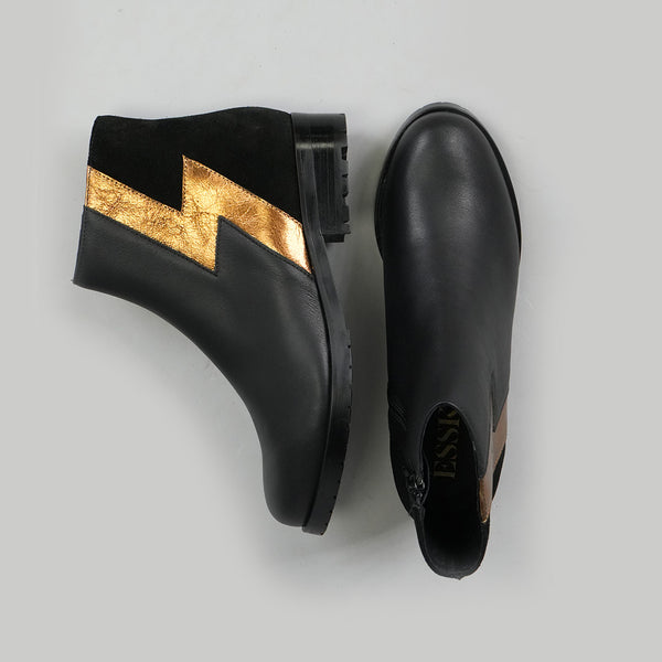 Esska Tatiana Black Flat Ankle Boots