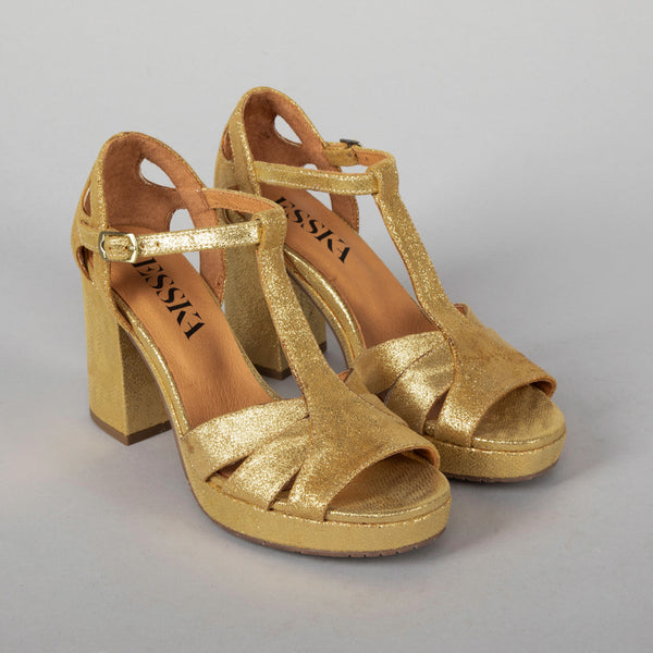Esska Valerie Gold High Heel Sandal