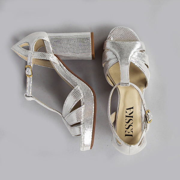 Esska Valerie Silver High Heel Sandal