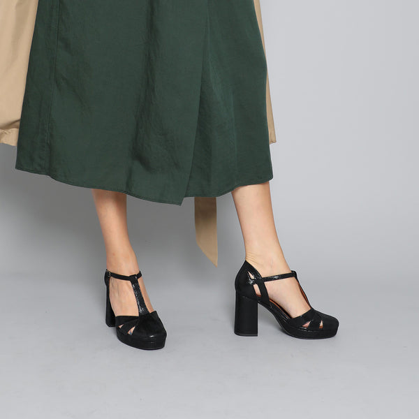 Esska Venice Black High Heel Shoe