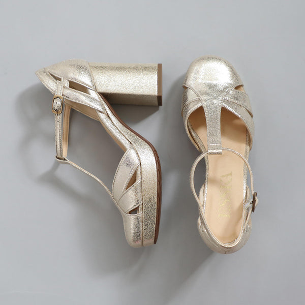 Esska Venice Vegan Platinum High Heel Shoe