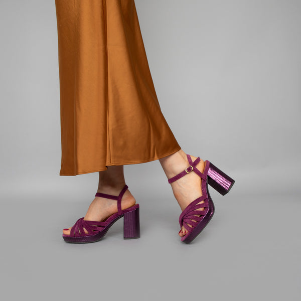 Esska Veronica Plum High Heel Sandal