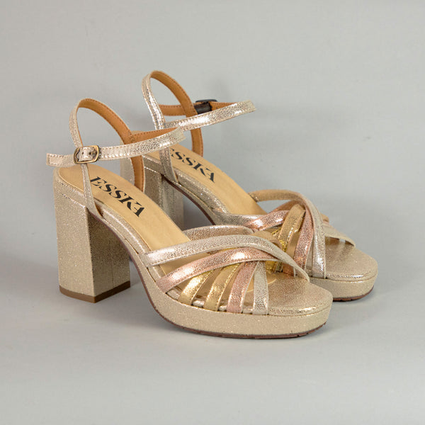 Esska Veronica Vegan Platinum High Heel Sandal