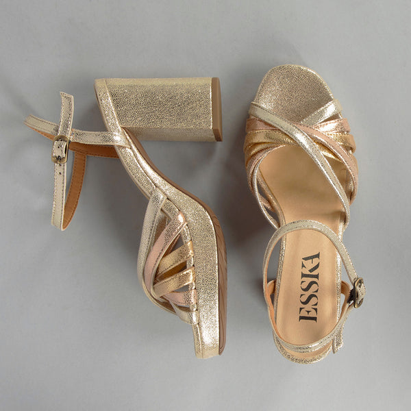 Esska Veronica Vegan Platinum High Heel Sandal