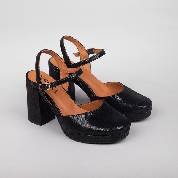 Esska Vicky Black High Heel Shoe