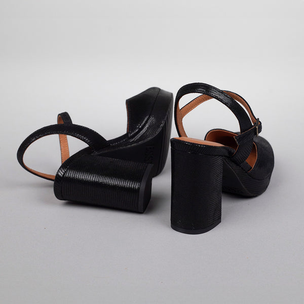 Esska Vicky Black High Heel Shoe