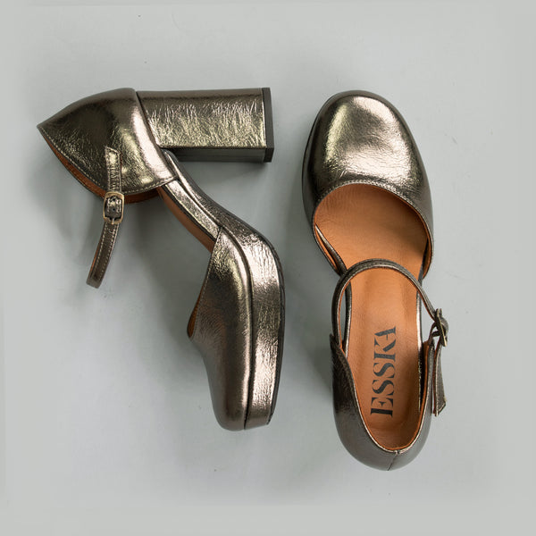 Esska Viv Metallic High Heel Shoe