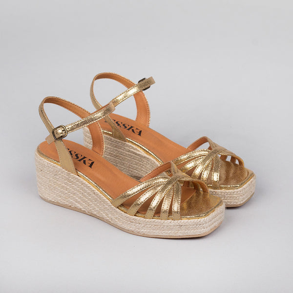 Esska Wafa Vegan Gold Low Sandal