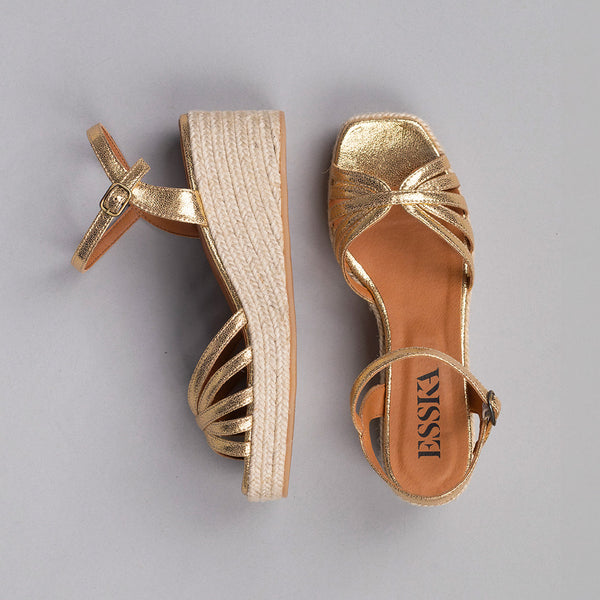 Esska Wafa Vegan Gold Low Sandal