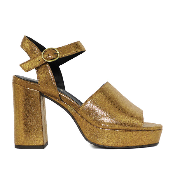 esska Willa Vegan Bronze High Heel Sandal