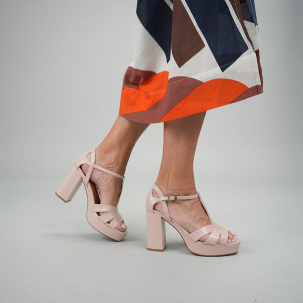 Esska Victoria Dusty Pink Platform High Heel Sandal