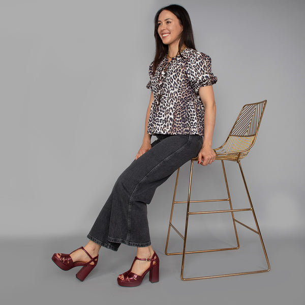 esska Victoria Vegan Wine Platform High Heel Sandal