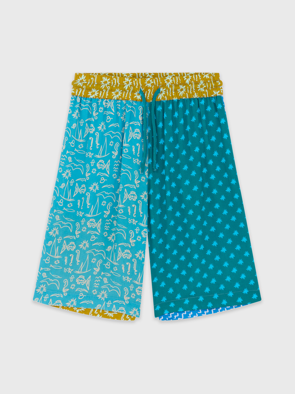 Esteban Cortazar Blue Estrellitas Long Shorts Blue Estrellitas