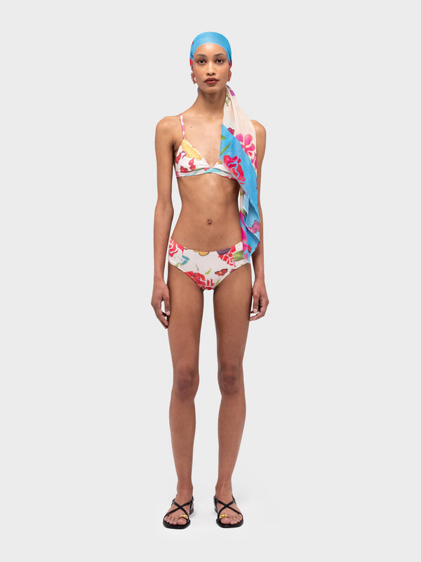 esteban cortazar Flores Bikini Top Flores