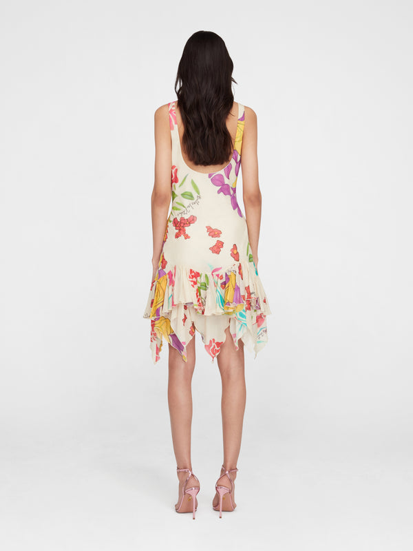 Esteban Cortazar Flores Cotton Mini Dress