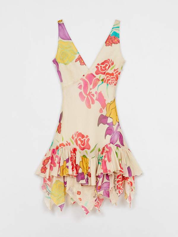 Esteban Cortazar Flores Cotton Mini Dress