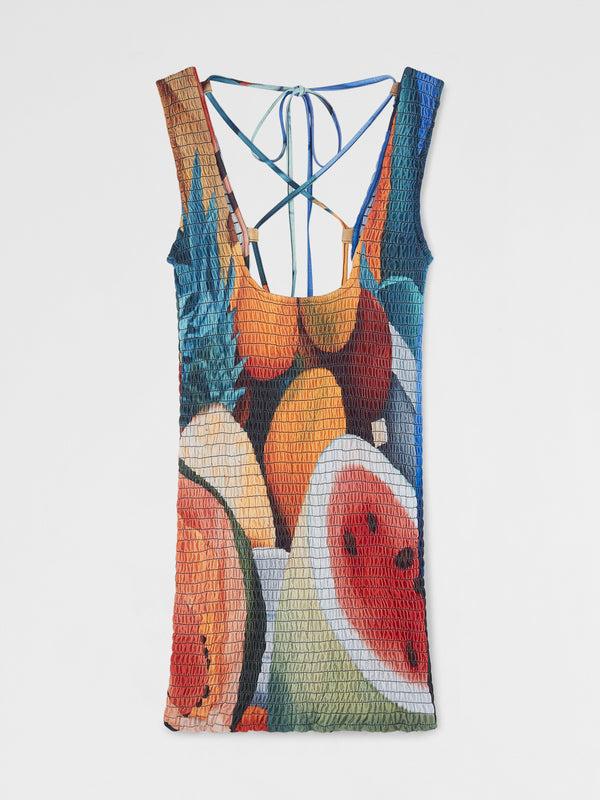 Esteban Cortazar Salpicon Ruched Mini Dress