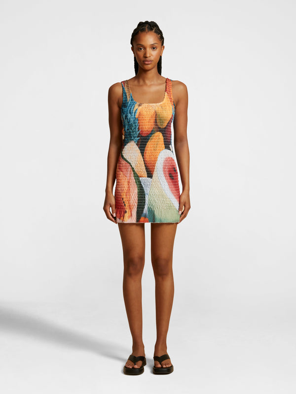 esteban cortazar Salpicon Ruched Mini Dress