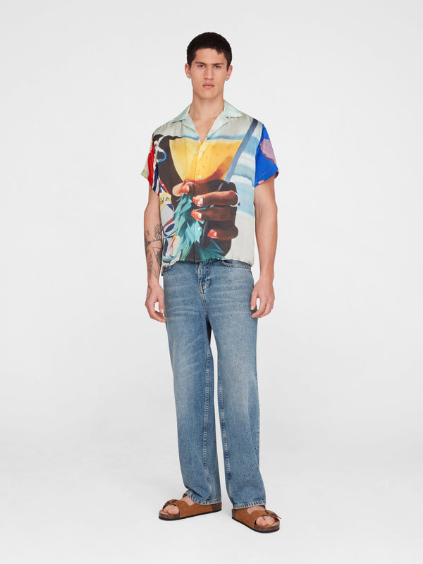 Esteban Cortazar Salpicon Short Sleeve Silk Shirt