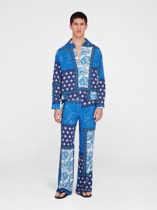 esteban cortazar Midnight Paisley Shirt Midnight Paisley