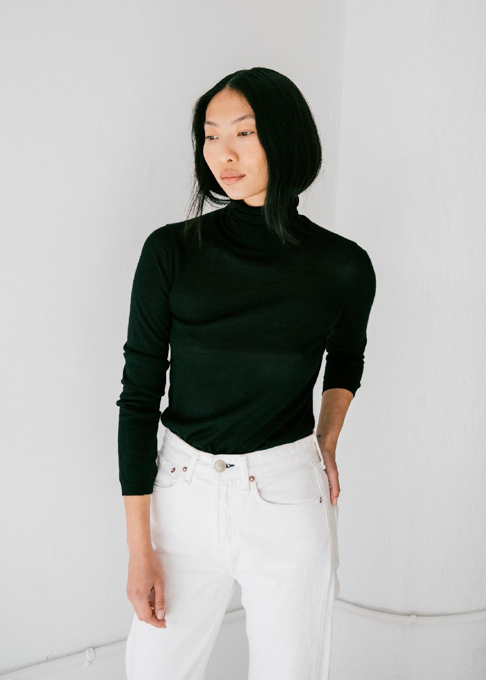 estella Agyness Turtleneck in Black