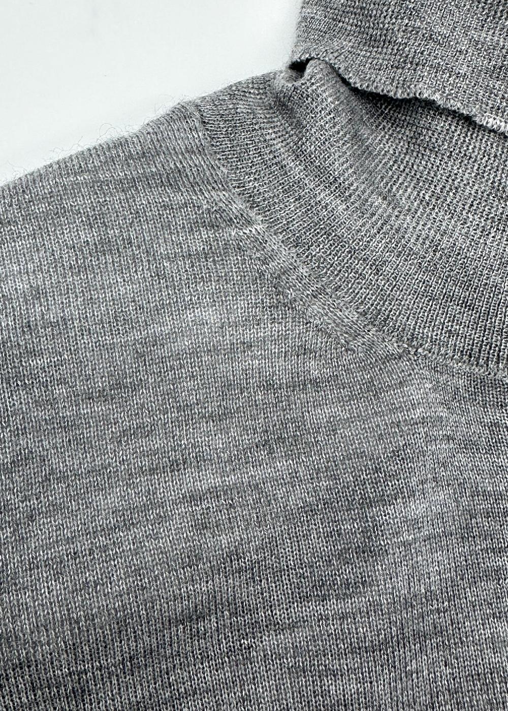 Estella Agyness Turtleneck In Gray Cashmere & Silk