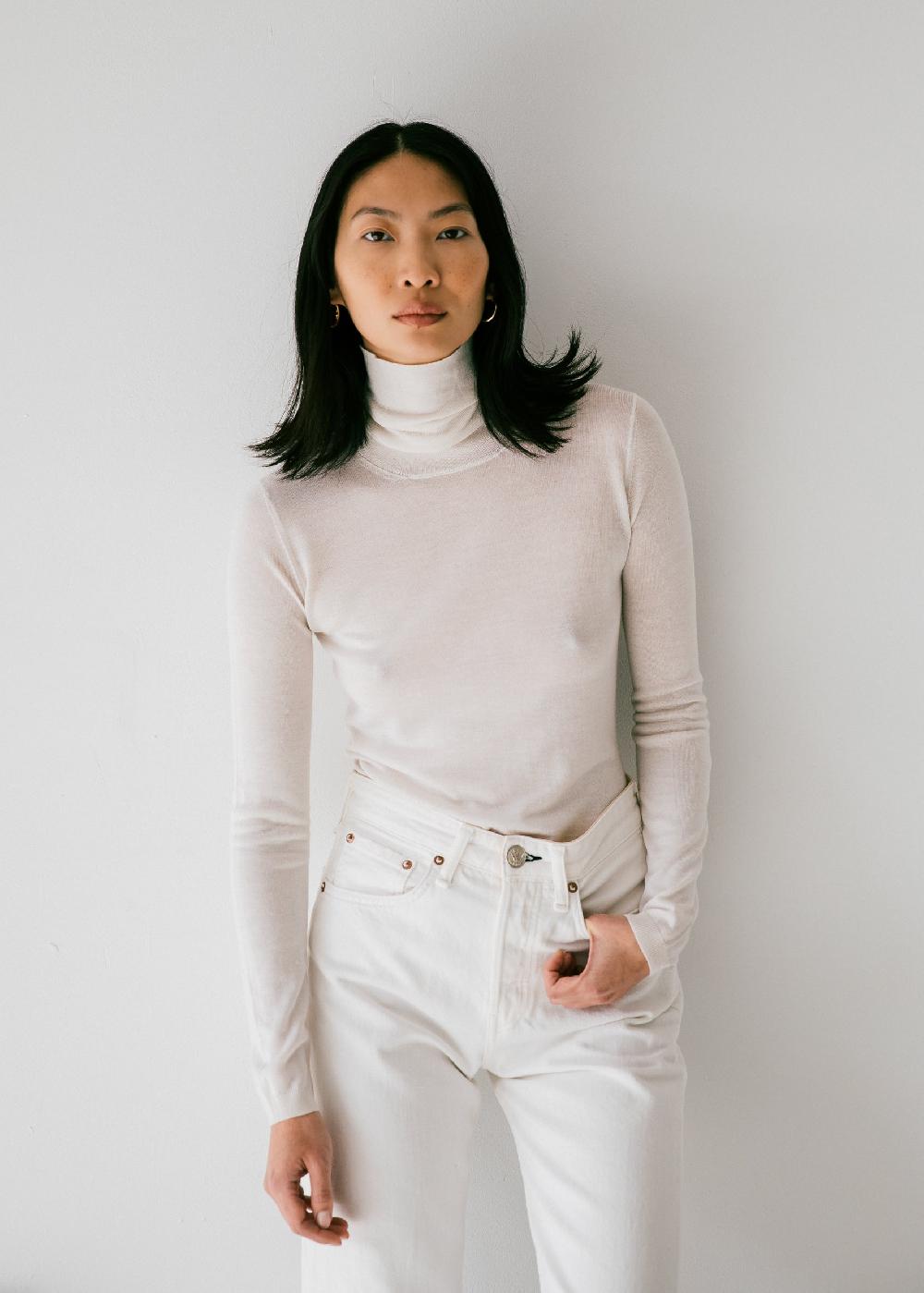 estella Agyness Turtleneck in Winter White