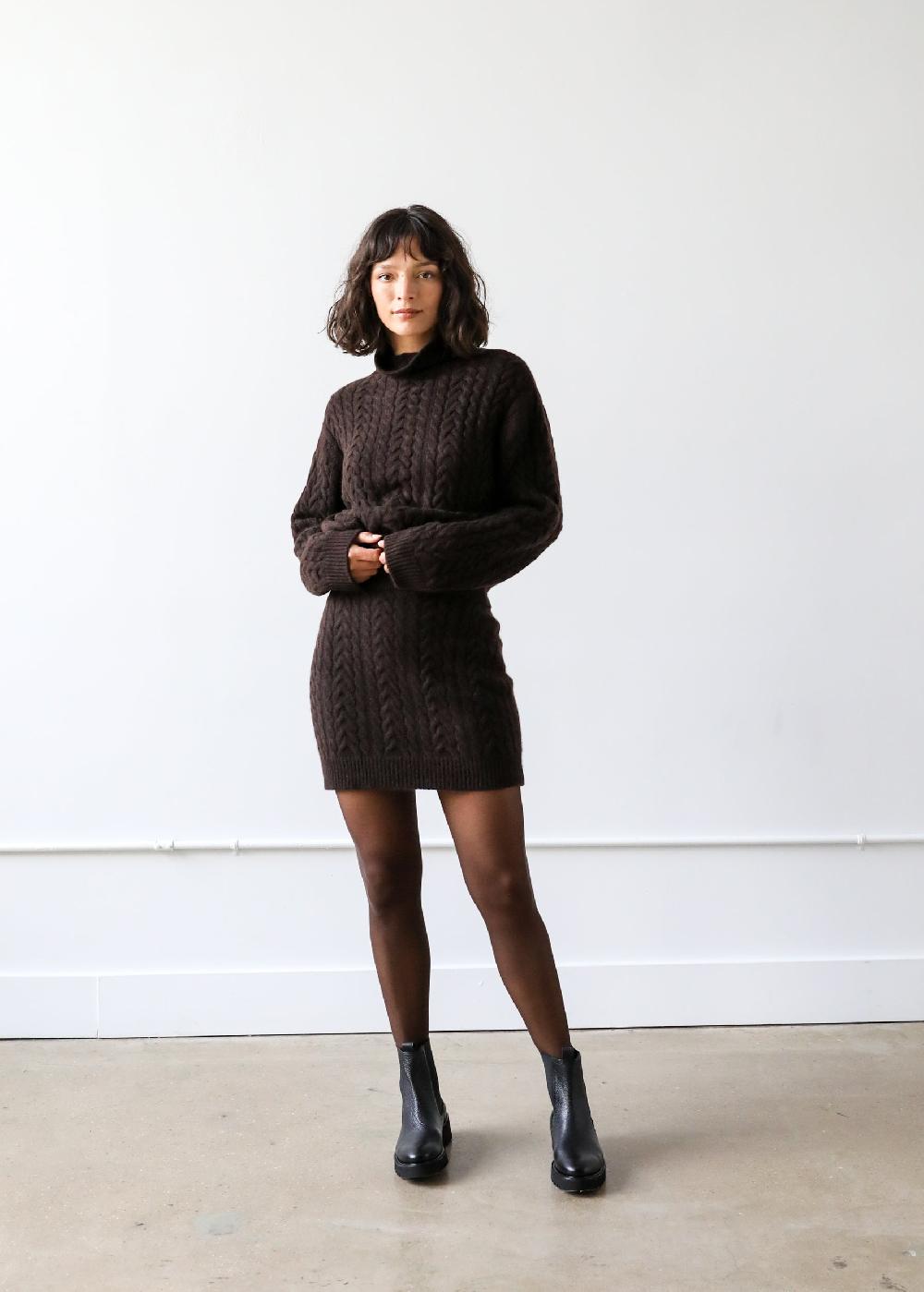 Estella Beatrice Skirt In Espresso Cashmere