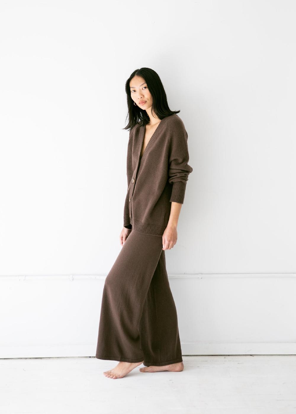 Estella Camille Pants In Coffee Brown Cashmere