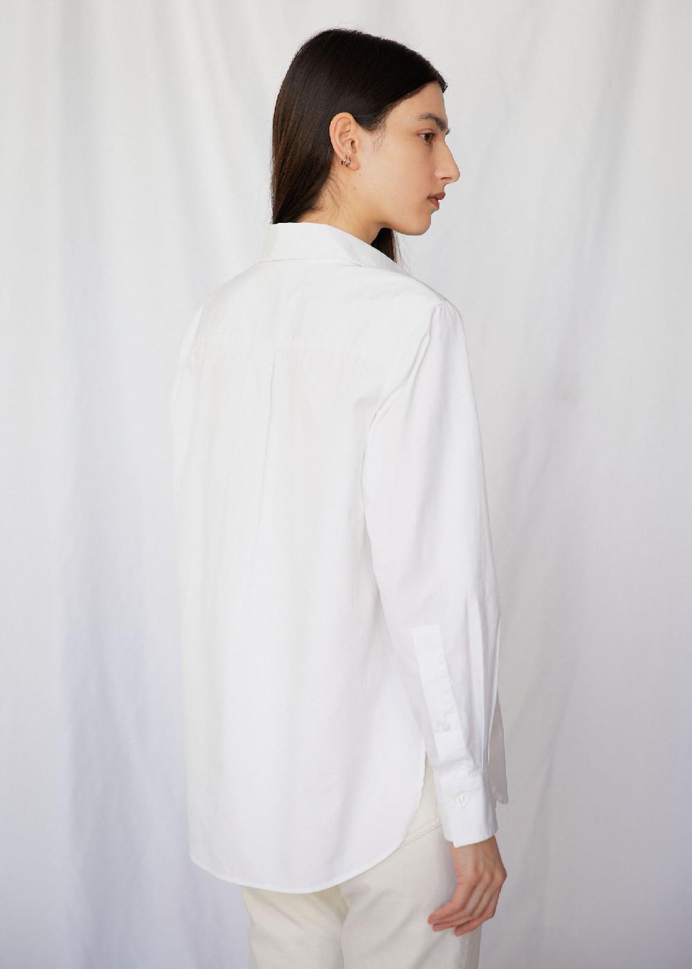 Estella Carolyn Button Up In White Poplin