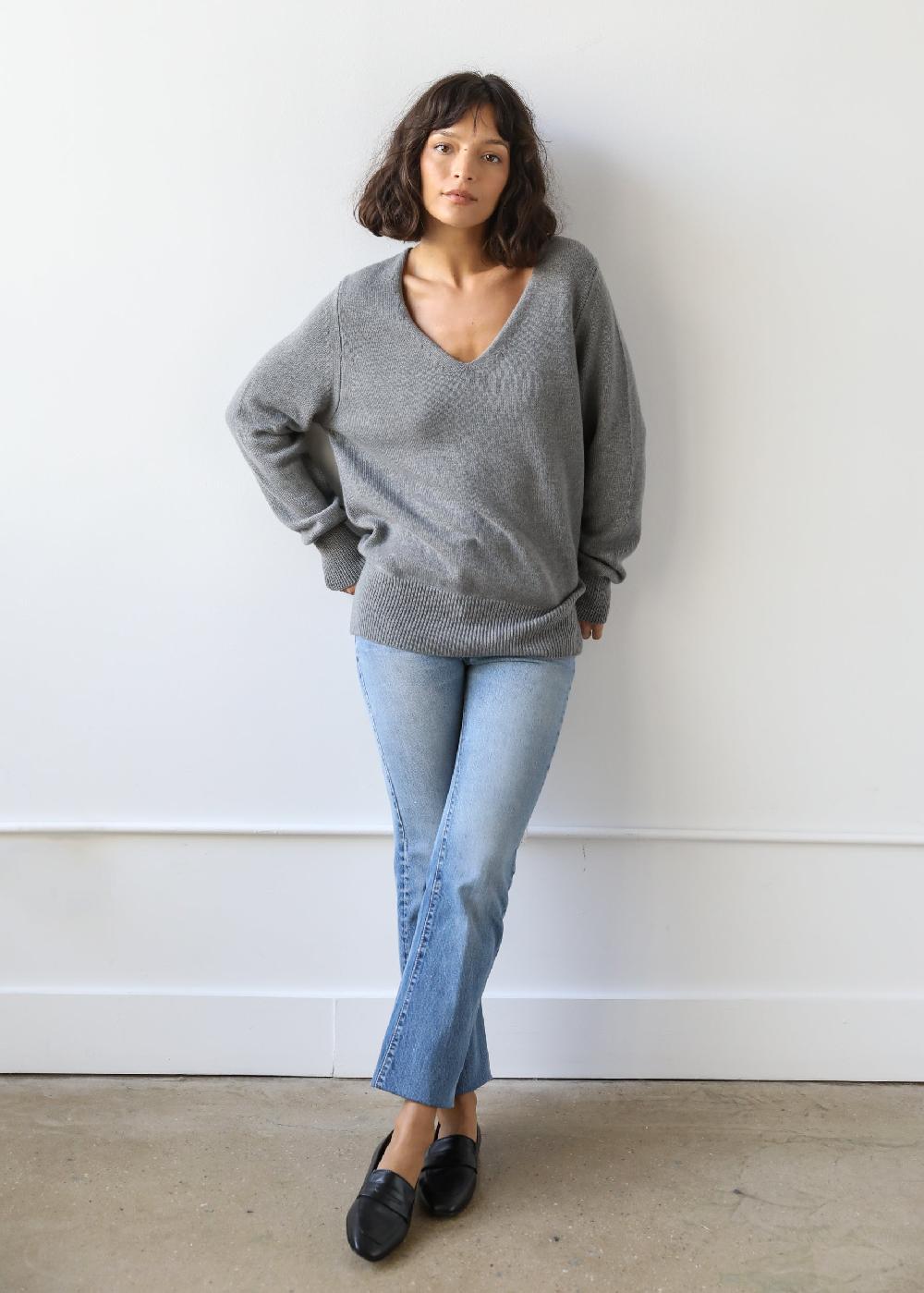 Estella Valentina Sweater In Grey Cashmere