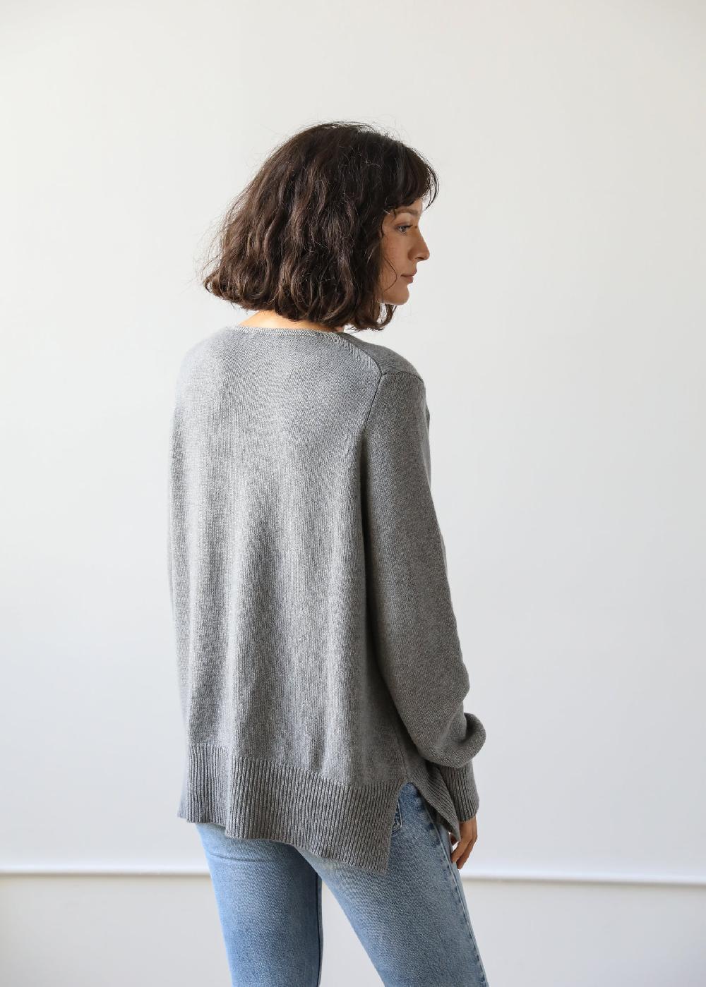 Estella Valentina Sweater In Grey Cashmere