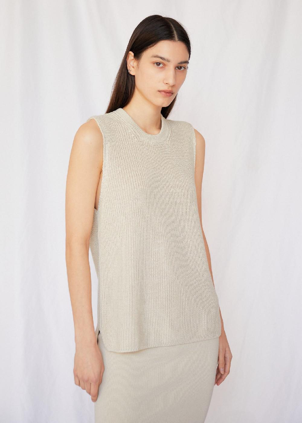 Estella Whitley Tank In Ecru