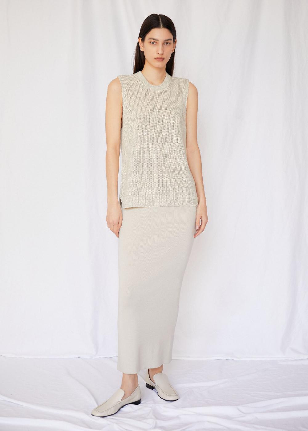 estella Whitley Tank in Ecru