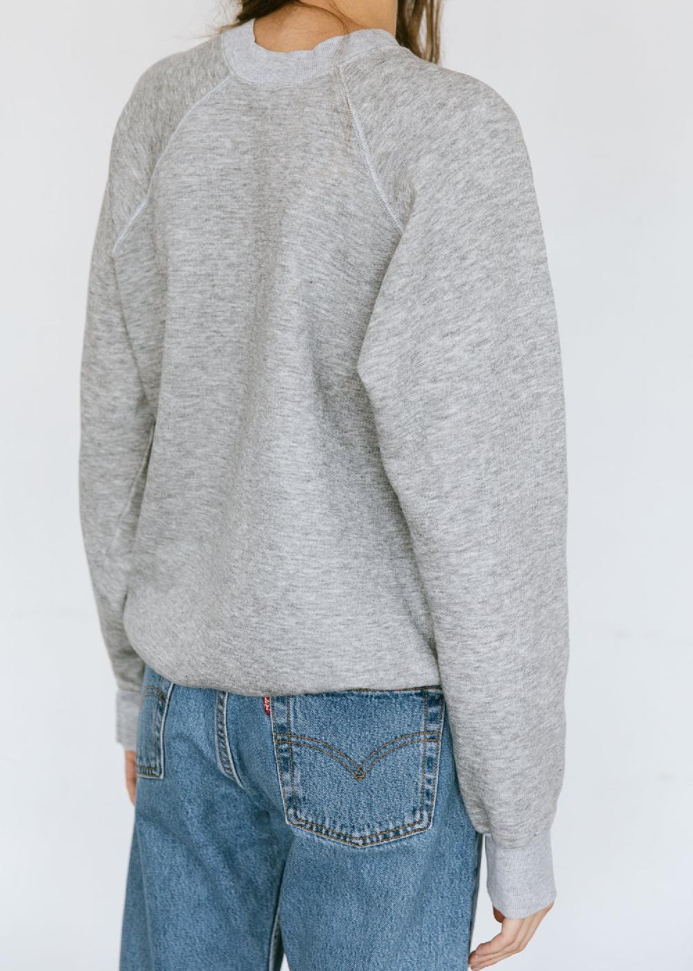 Estella Vintage 1990s Raglan Sleeve Sweatshirt In Heather Grey