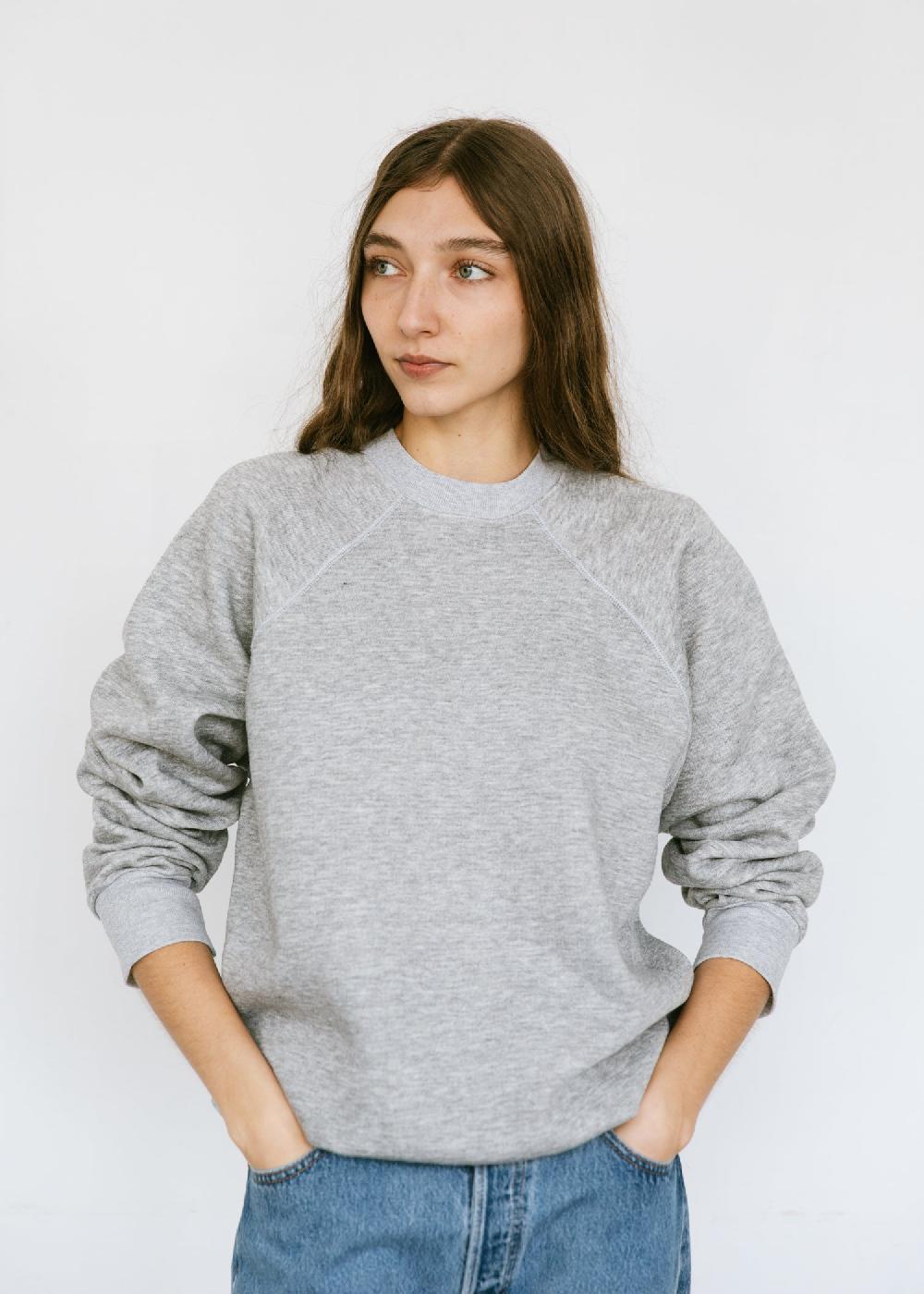 estella Vintage 1990s raglan sleeve sweatshirt in heather grey