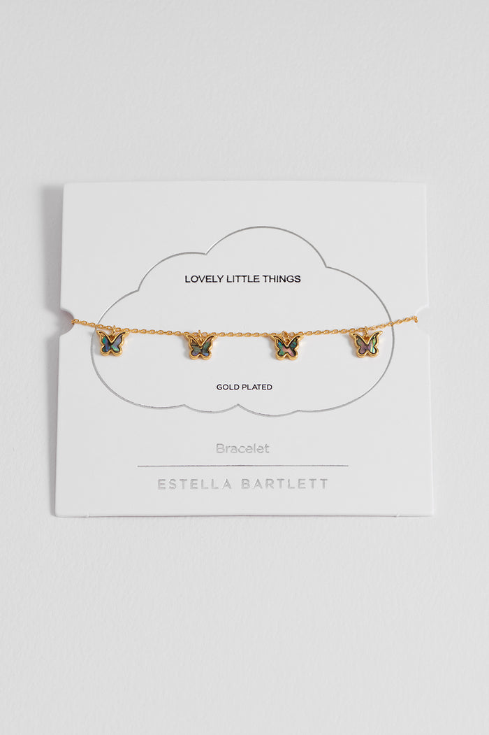 estella bartlett Abalone Butterfly Bracelet Gold Plated | Abalone