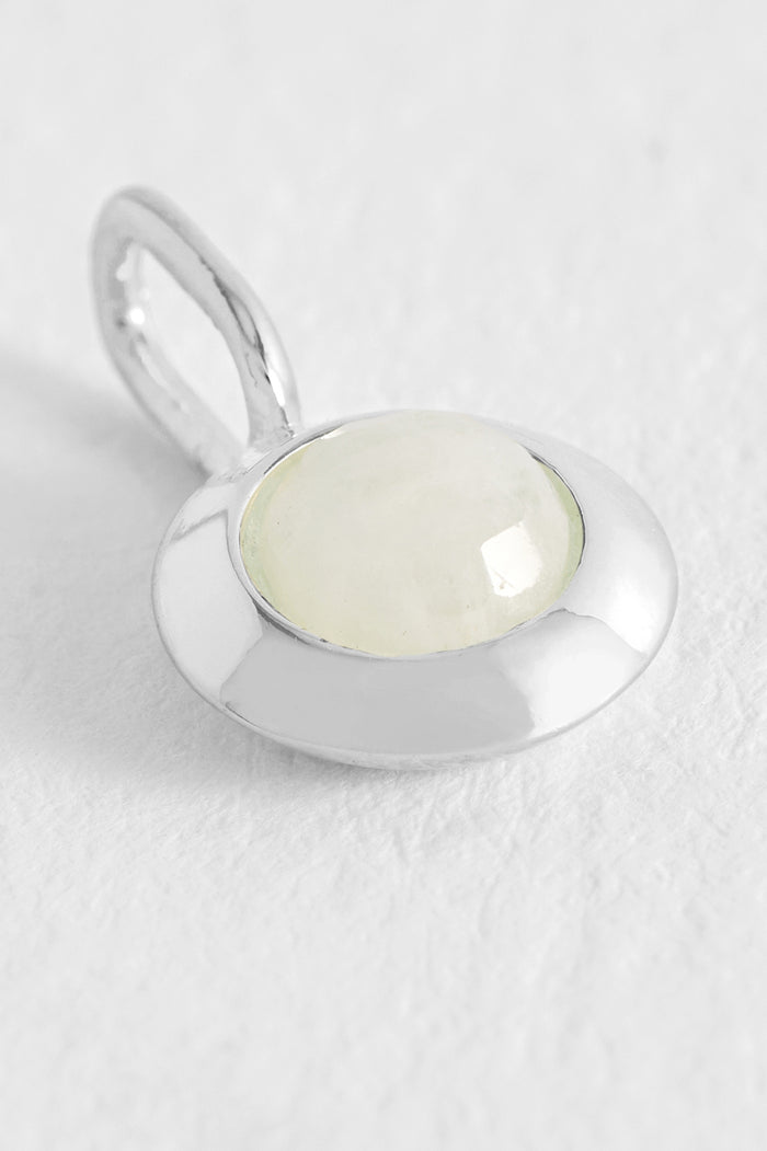 Estella Bartlett April Birthstone Charm Silver Plated | Moonstone