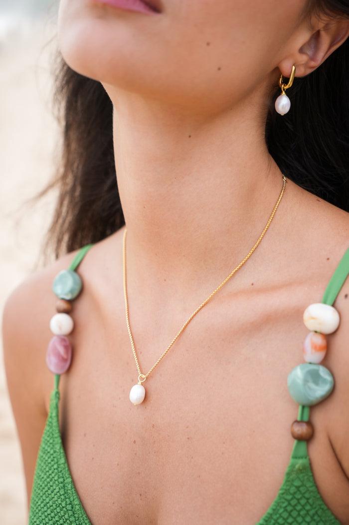 Estella Bartlett Baroque Pearl Necklace Gold Plated | Pearl