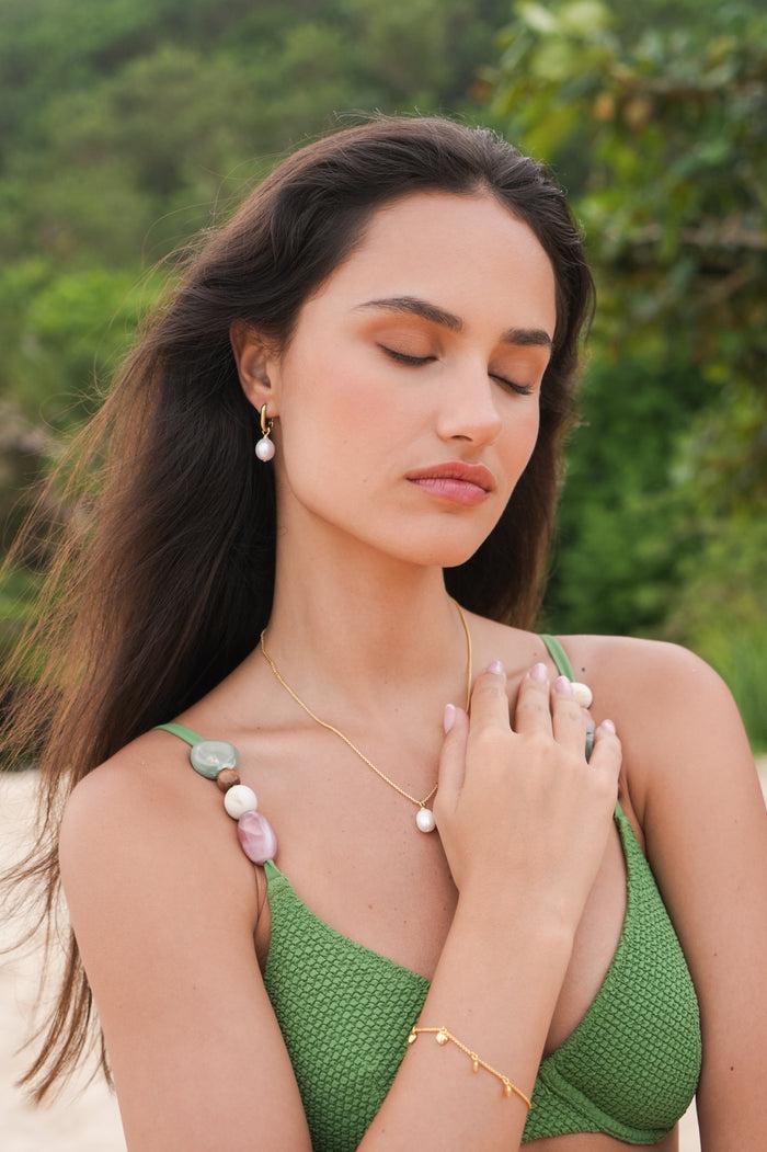 Estella Bartlett Baroque Pearl Necklace Gold Plated | Pearl