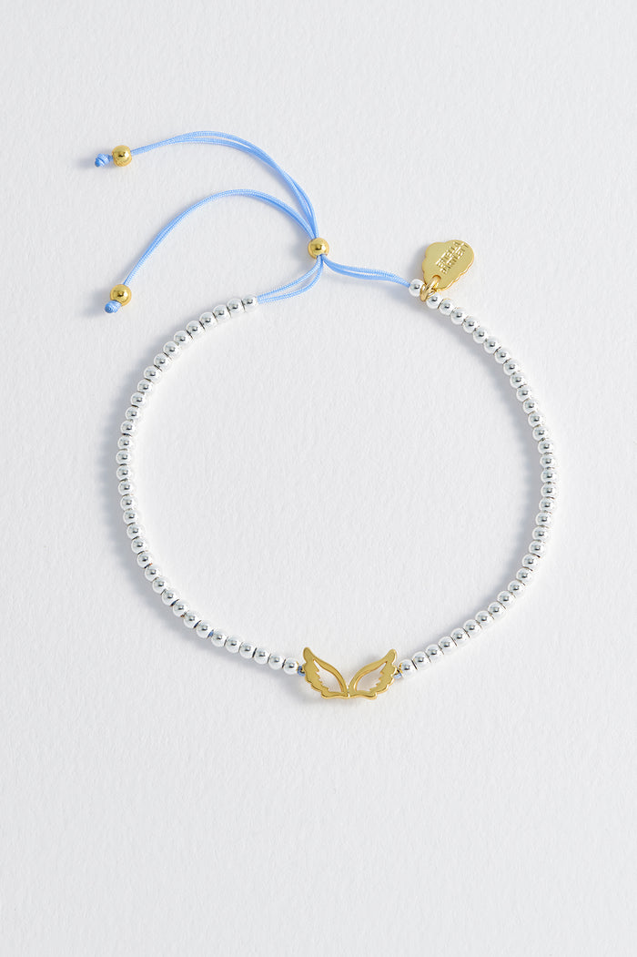 Estella Bartlett Beaded Angel Wings Bracelet Gold And Silver Plated Packaging Message: Always With Me