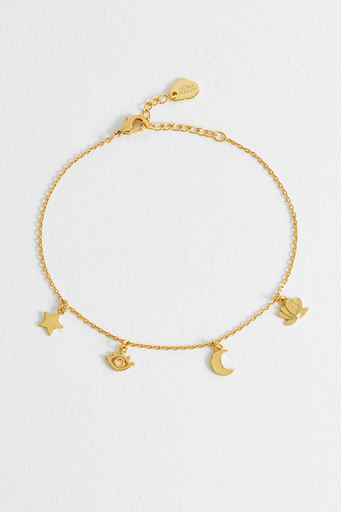 Estella Bartlett Boho Charm Bracelet Gold Plated Packaging Message: Protection