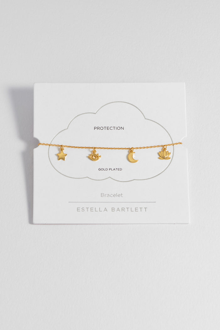 estella bartlett Boho Charm Bracelet Gold Plated Packaging Message: Protection