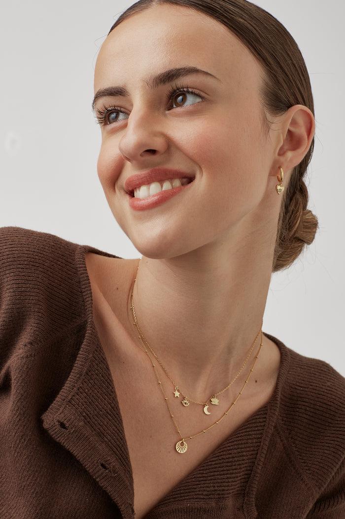 Estella Bartlett Boho Charm Necklace Gold Plated Packaging Message: Protection