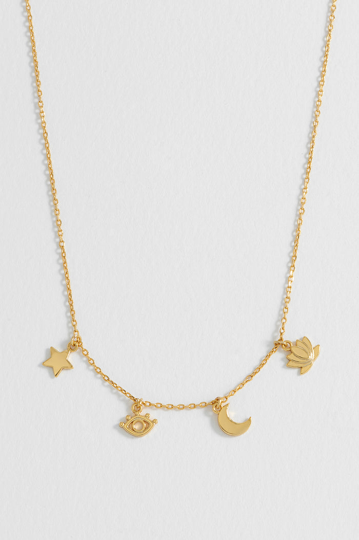 Estella Bartlett Boho Charm Necklace Gold Plated Packaging Message: Protection