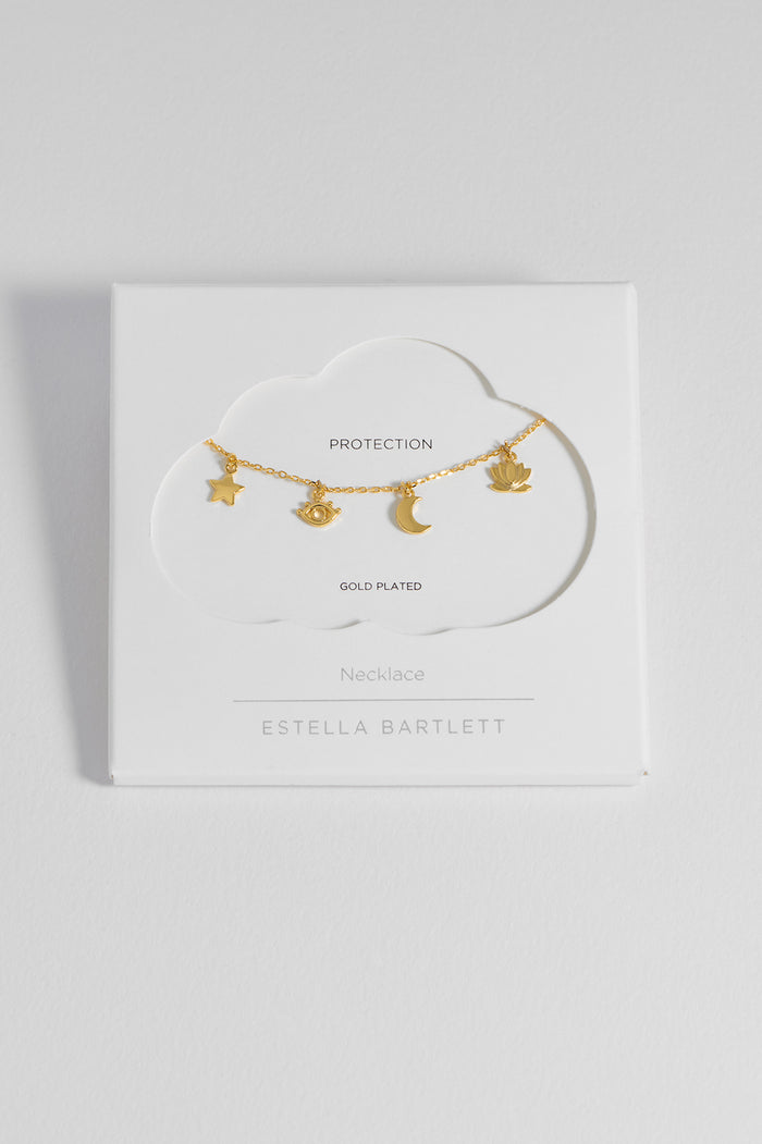 estella bartlett Boho Charm Necklace Gold Plated Packaging Message: Protection