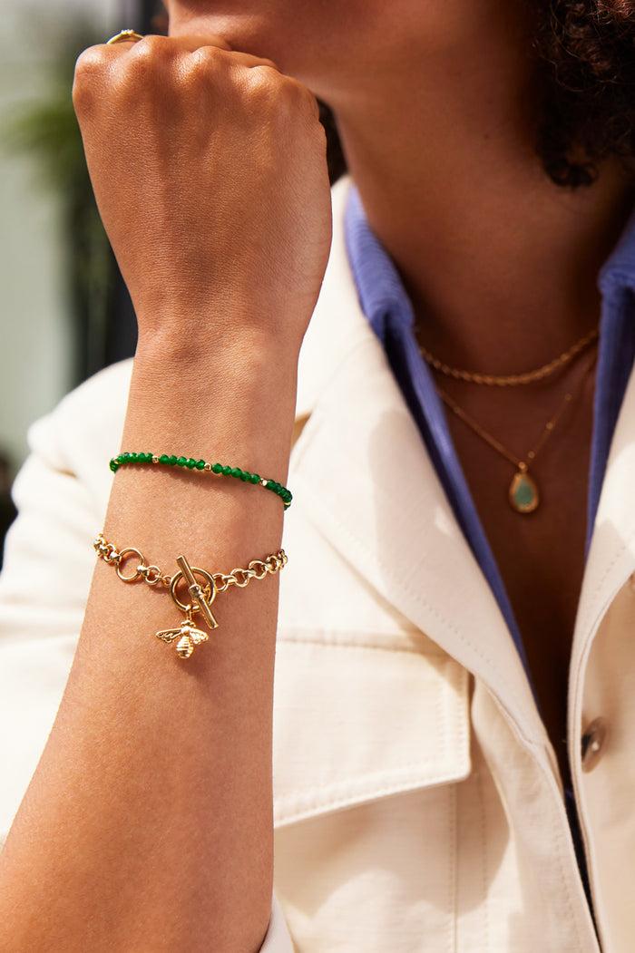 Estella Bartlett Bumble Bee T-Bar Bracelet Gold Plated