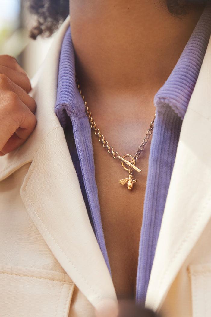 Estella Bartlett Bumble Bee T-Bar Chain Gold Plated