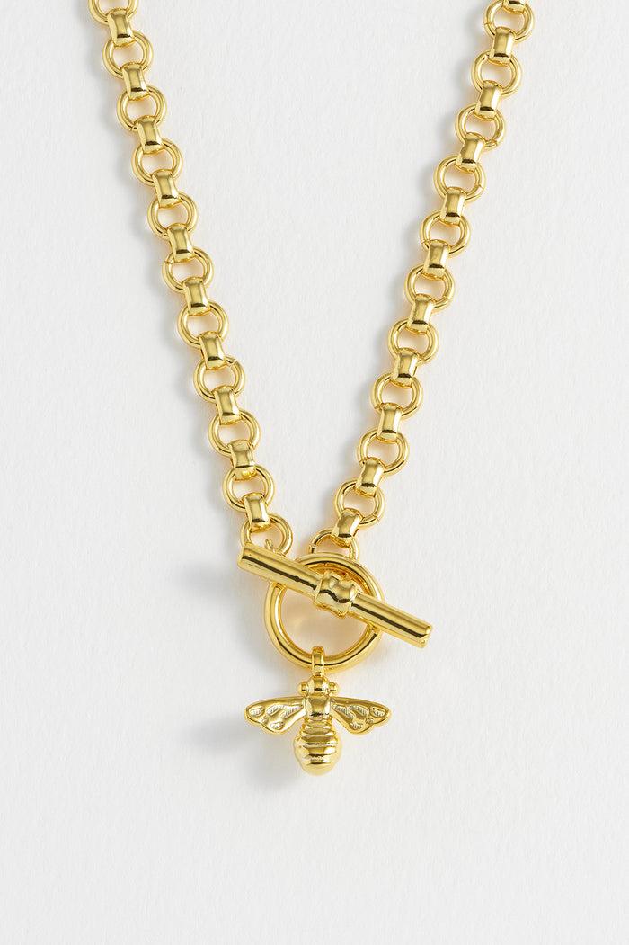 Estella Bartlett Bumble Bee T-Bar Chain Gold Plated