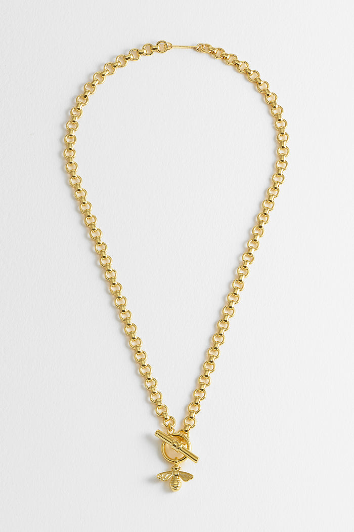 Estella Bartlett Bumble Bee T-Bar Chain Gold Plated